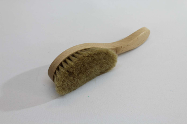 Haarbürste oval geschwungen mit Stiel, 22 cm / Rosshaar